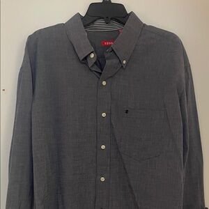 Izod Men's Charcoal Button-Down Shirt